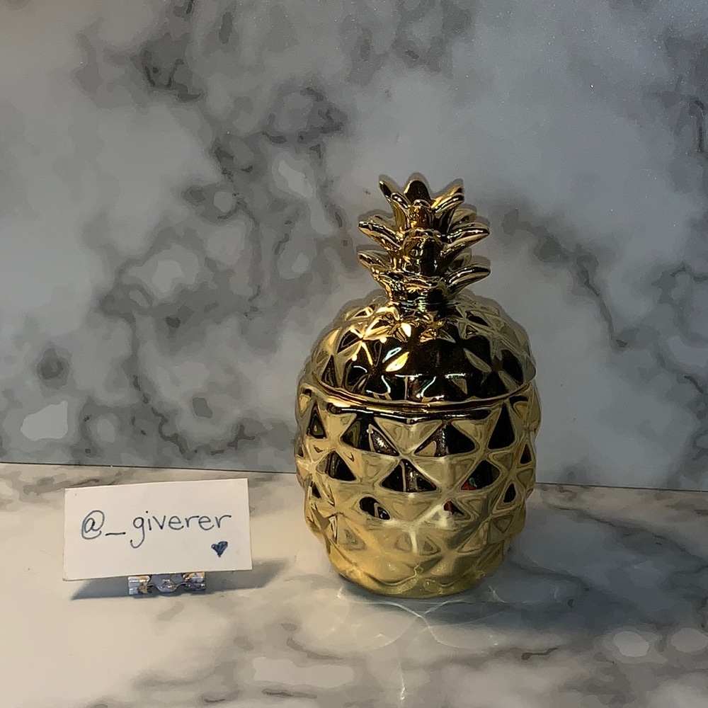 Gold Pineapple Candle